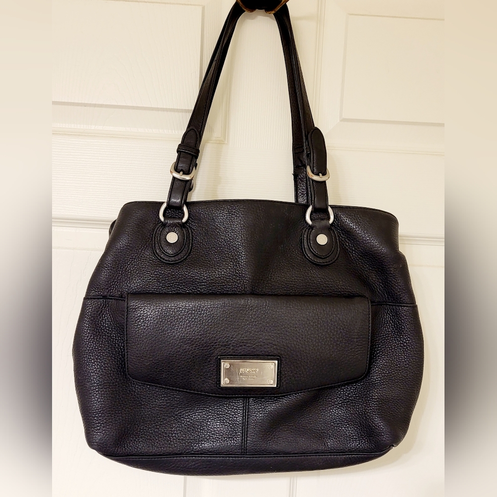 DKNY Donna Karan NY Black Hobo Bag larger capacity. Some wear, please see pics.